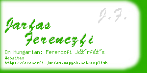 jarfas ferenczfi business card